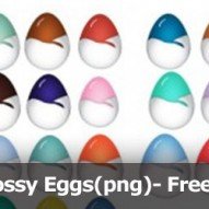 Simple glossy eggs -Freebies
