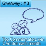 Top commentators gets free Ad slot each month