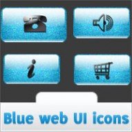 Freebie: Blue Glossy UI Icons
