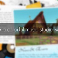 Create a colorful music studio website