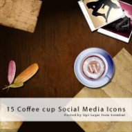 Freebie: Coffee cup social media icons