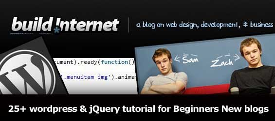 25+ wordpress and jQuery tutorials for Beginners newly created blog