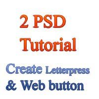 Create Letterpress effect and web download button with PSD