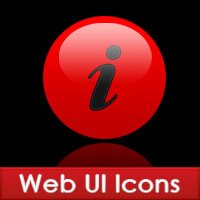 Freebie : Red Glossy Web UI Icons