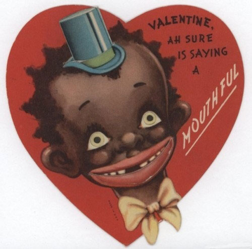 sick Racism Vintage Valentines Card