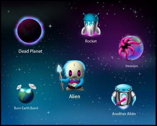 aliens Scary space threats in iconic shapes