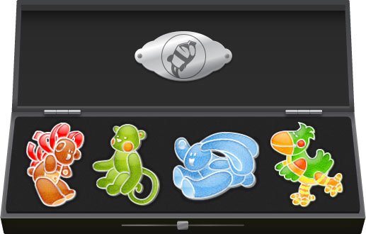 metal_pins Metal pins with animals