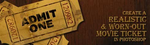 realistic-movie-ticket Realistic and Worn-Out Movie Ticket in Photoshop