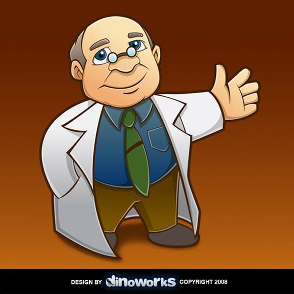 professor mascot design by Dinoworks