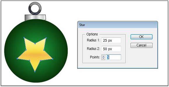 Step4 Create a Star using star tool