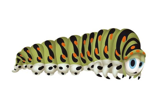catepillar insect mascot