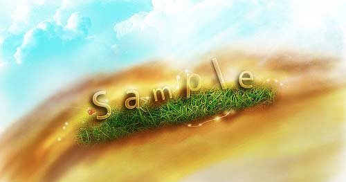 text-effect-with-fresh-grass-texture text-effect-with-fresh-grass-texture