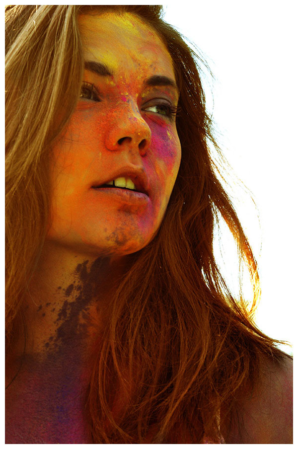 Colorful Hoil portrait girl