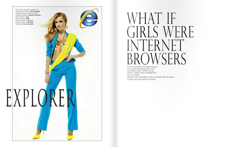 Internet Browsers as hot Fashion Girls