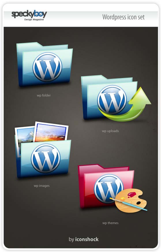 icon set for wordpress folder style