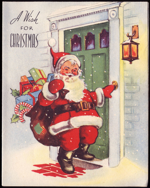 Antique Christmas Santa Postcards and Vintage Illustrations